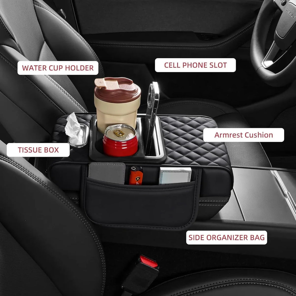 Car Armrest Console Cushion