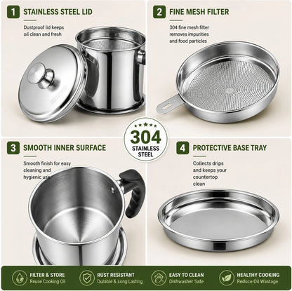 Stainless Steel Oil Filter Pot