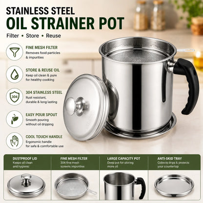 Stainless Steel Oil Filter Pot