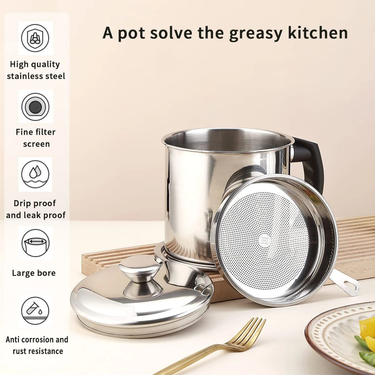 Stainless Steel Oil Filter Pot
